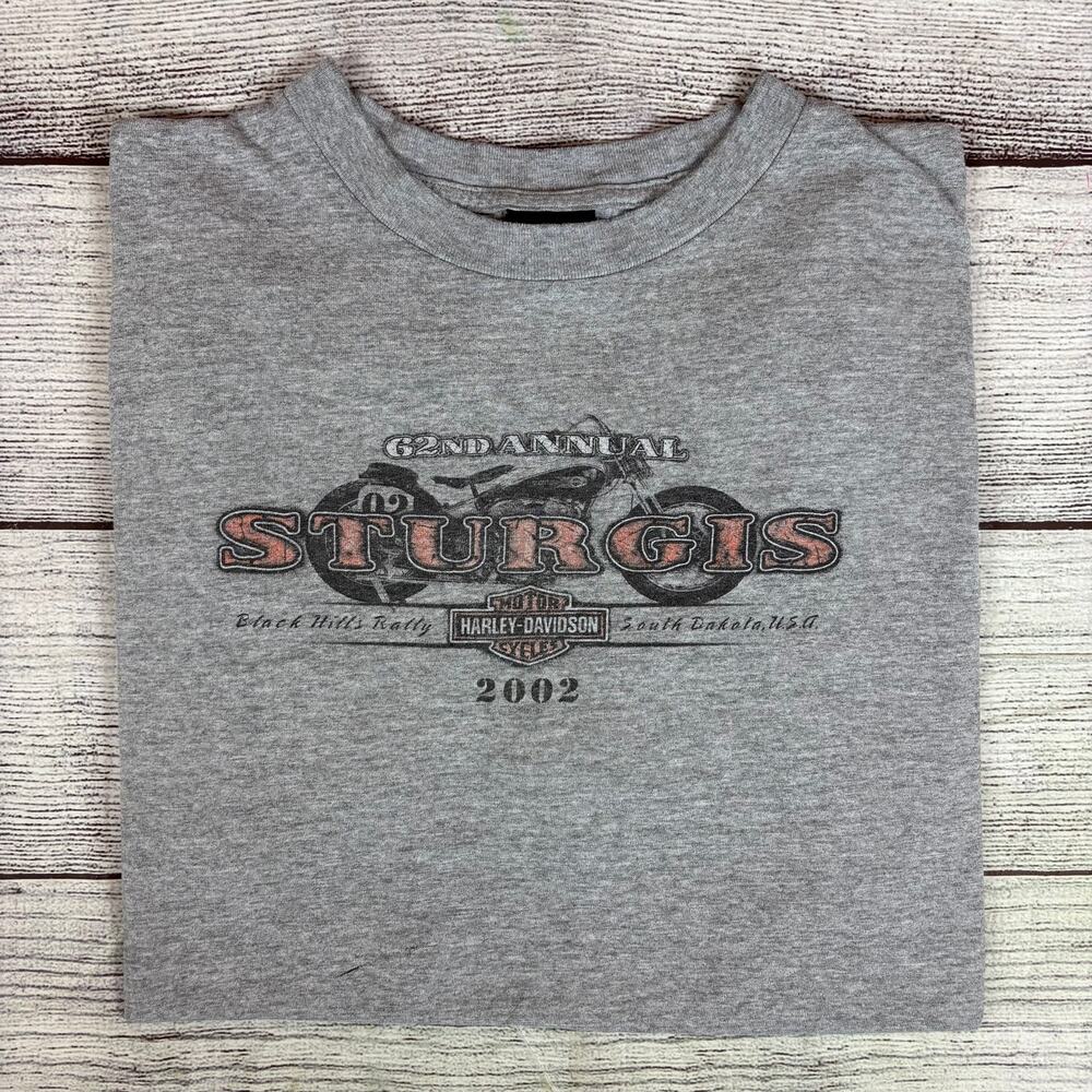 Vintage 2002 Harley Davidson Motorcycles The Devil's Tower T-shirt